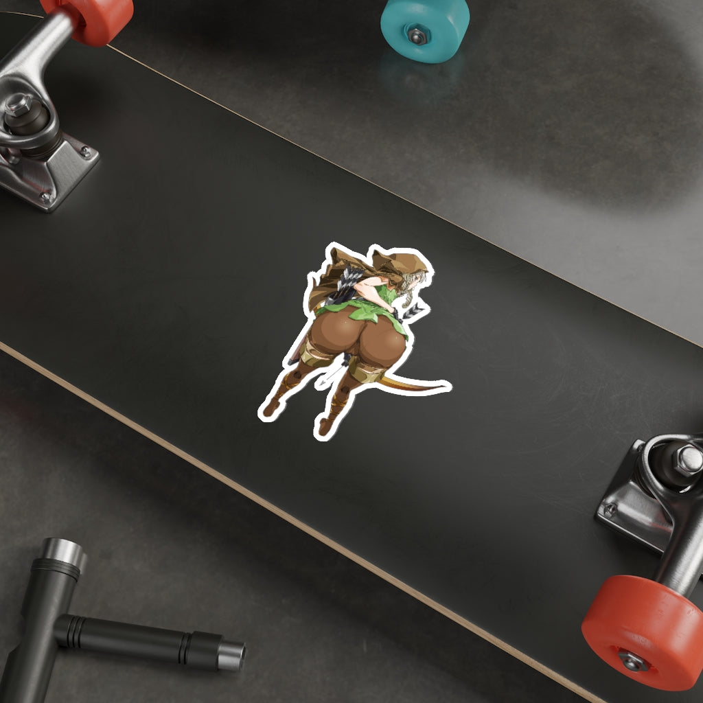 Big Elf Butt Dragon's Crown Waterproof Sticker - Ecchi Vinyl Decal