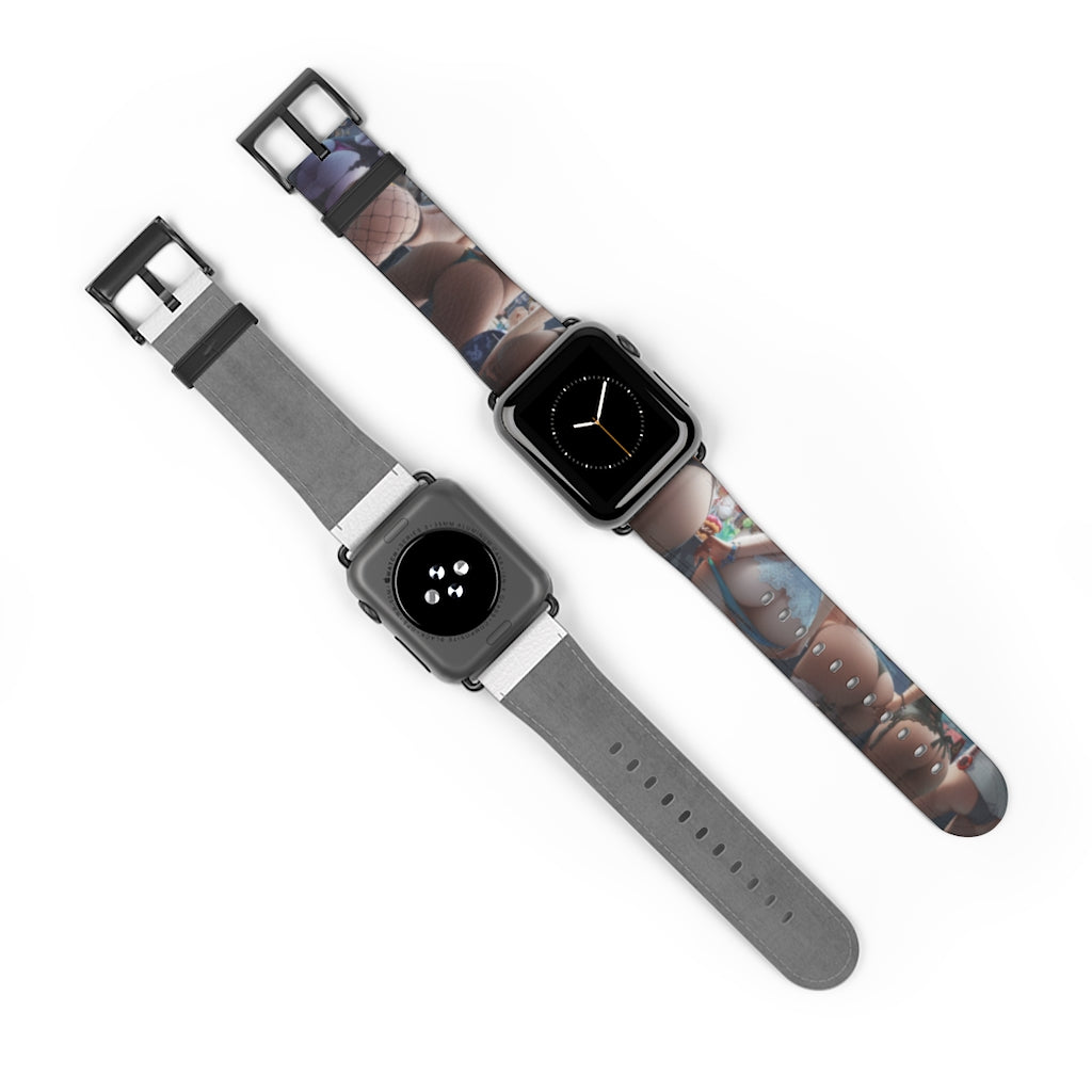 Apple Watch Band 38 mm and 42 mm - Overwatch Butts Lewd Leather Apple Watch Band