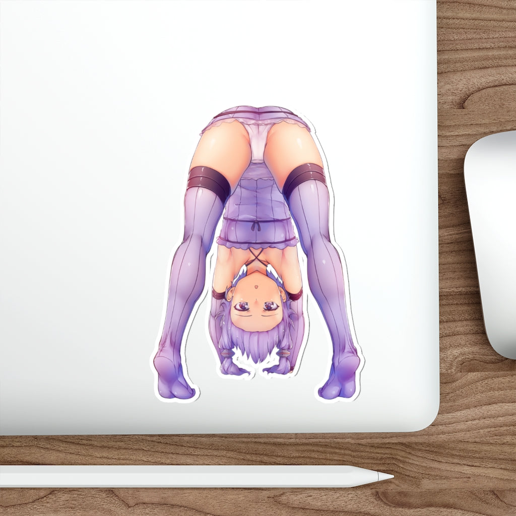 Upside Down Panties Yuzuki Yukari Voiceroid Waterproof Sticker - Ecchi Vinyl Decal