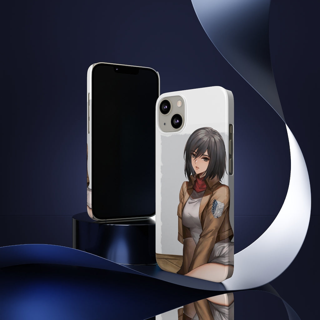 iPhone 13 Case - iPhone 12 Case - AOT Phone Case - Mikasa Anime Phone Case