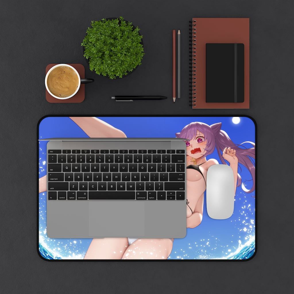 Lumine and Keqing Bikini Genshin Impact Desk Mat - Non Slip Mousepad