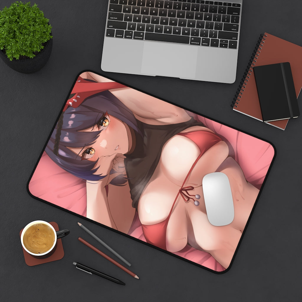 Genshin Impact Kujou Sara Bikini Desk Mat - Non Slip Mousepad