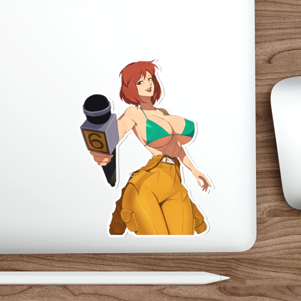 Big Tits Reporter April O'Neil Teenage Mutant Ninja Turtles Waterproof Sticker - Ecchi Vinyl Decal