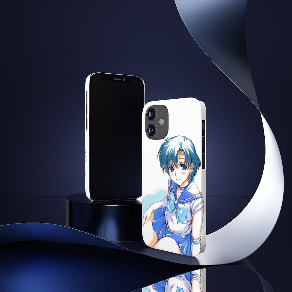 iPhone 13 Case - iPhone 12 Case - Sailor Mercury Anime Phone Case - Sailor Moon Phone Case