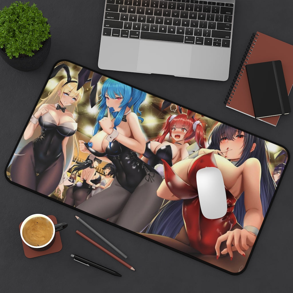 Large Anime Ecchi Desk Mat | Bunny Waifus | Big Gaming Mousepad - MTG Playmat