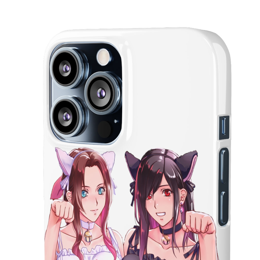 Tifa and Aerith Anime Phone Case - Final Fantasy Kawaii Aesthetic Snap Case