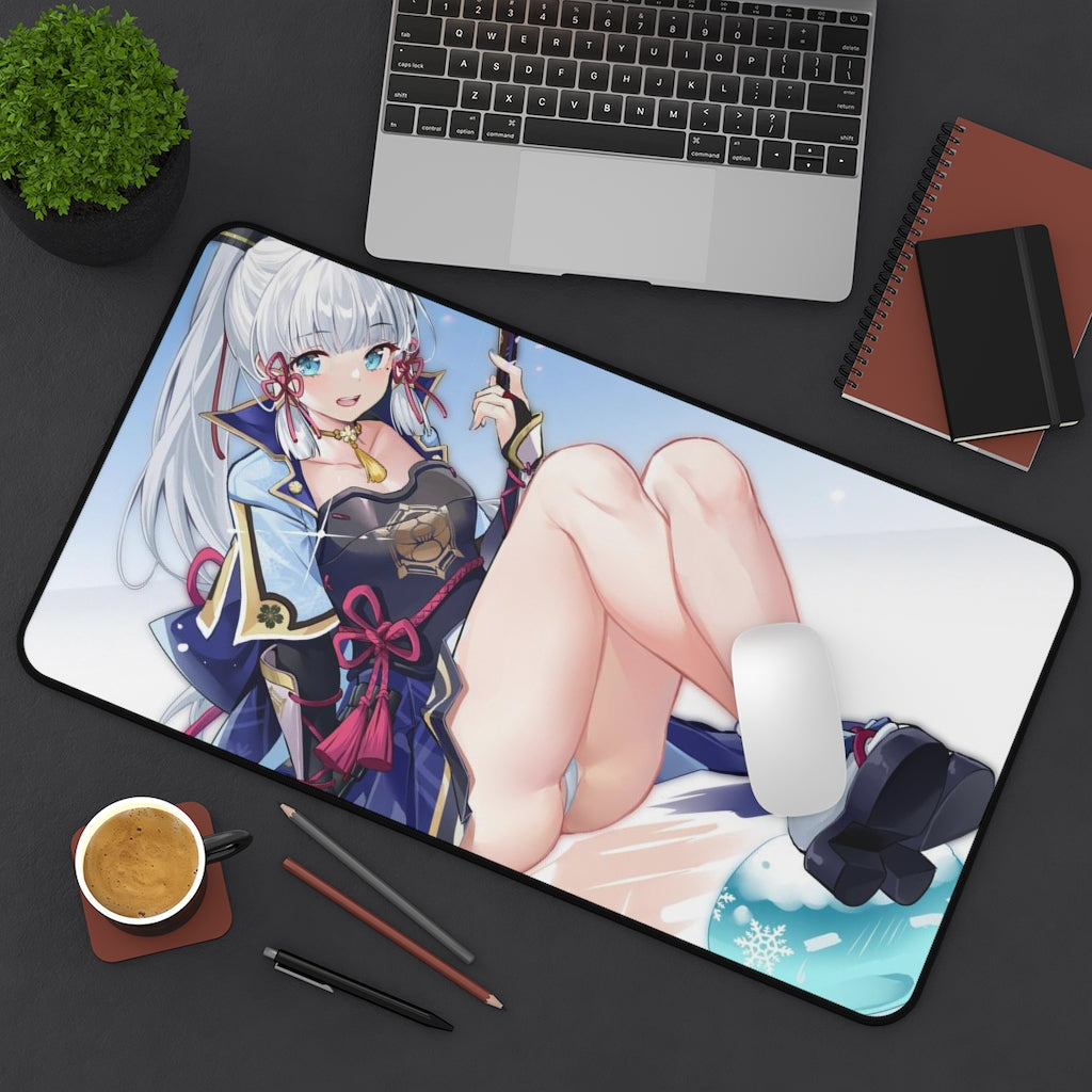 Genshin Impact Mousepad - Ayaka Large Desk Mat - Ecchi Mouse Pad - MTG Playmat