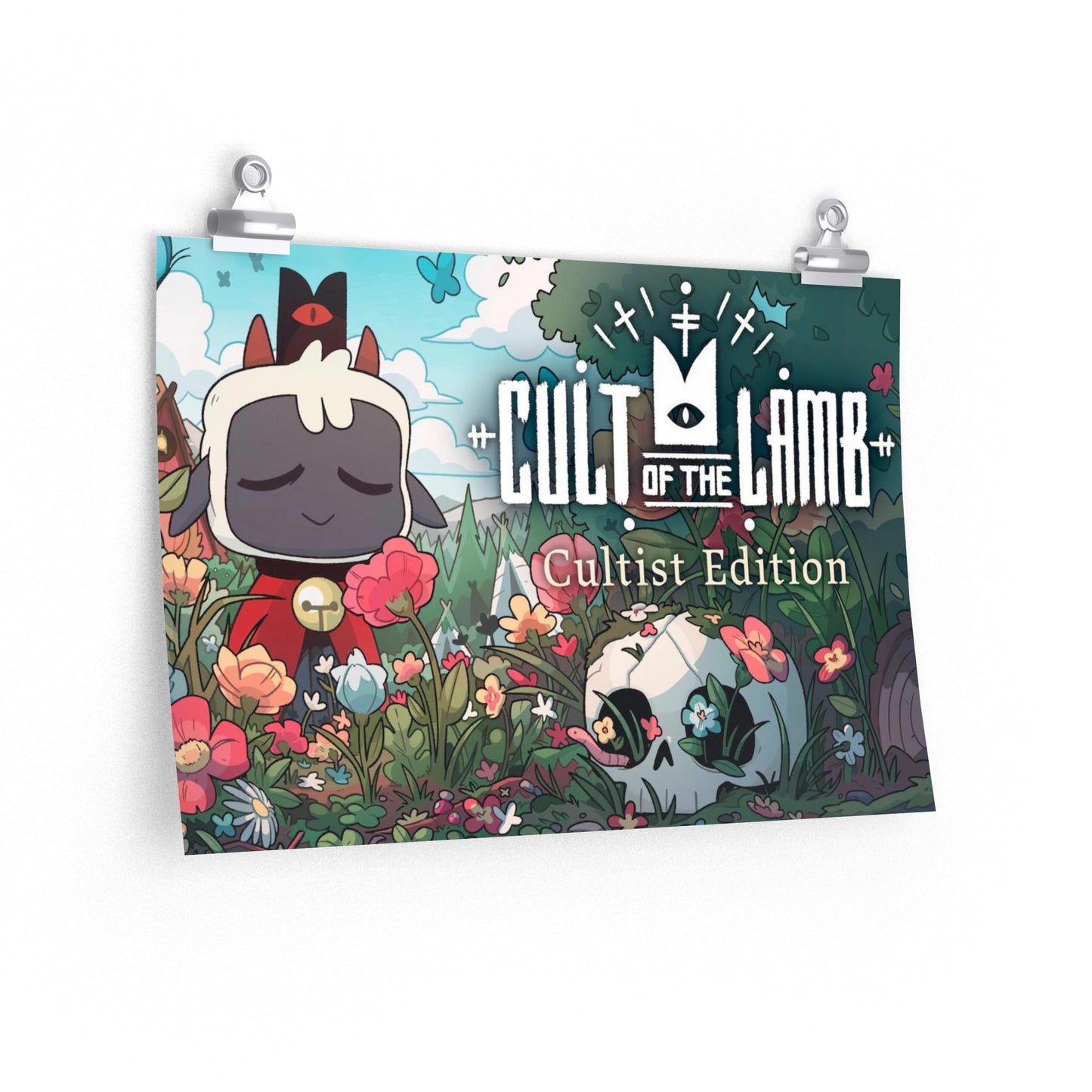 Cult of the Lamb Poster - Cultist Edition Gaming Decor Wall Art - Premium Matte Horizontal Poster