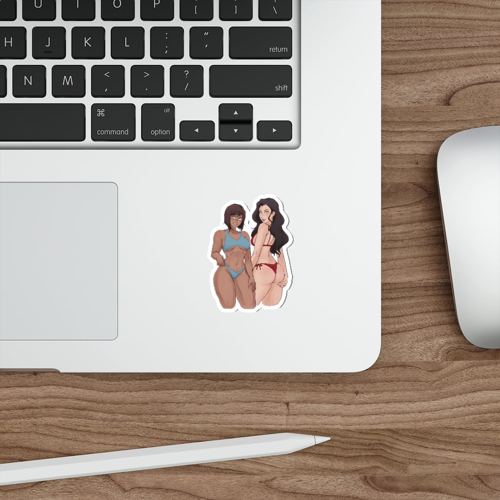 Korrasami Bikini Waterproof Sticker - The Legend of Korra Ecchi Vinyl Anime Decal