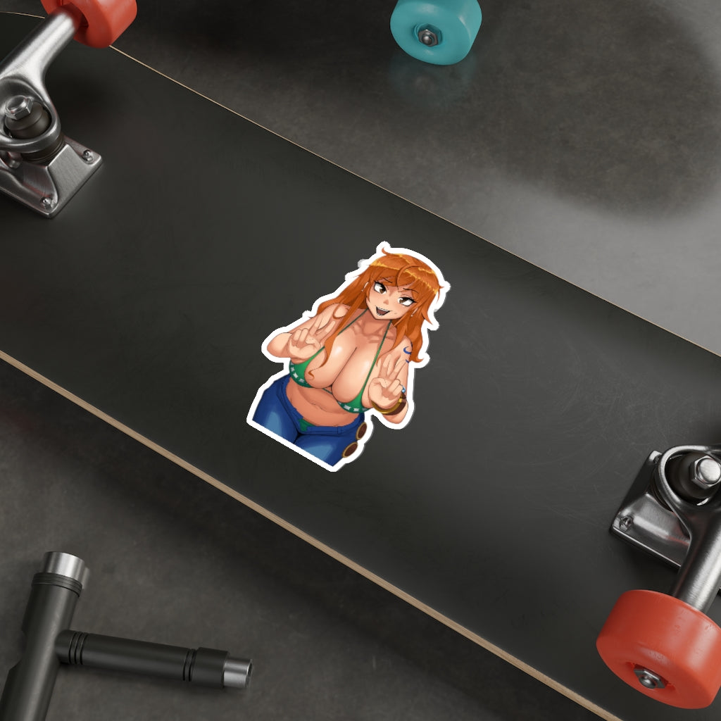 Huge Boobs Nami One Piece Waterproof Sticker - Ecchi Vinyl Decal