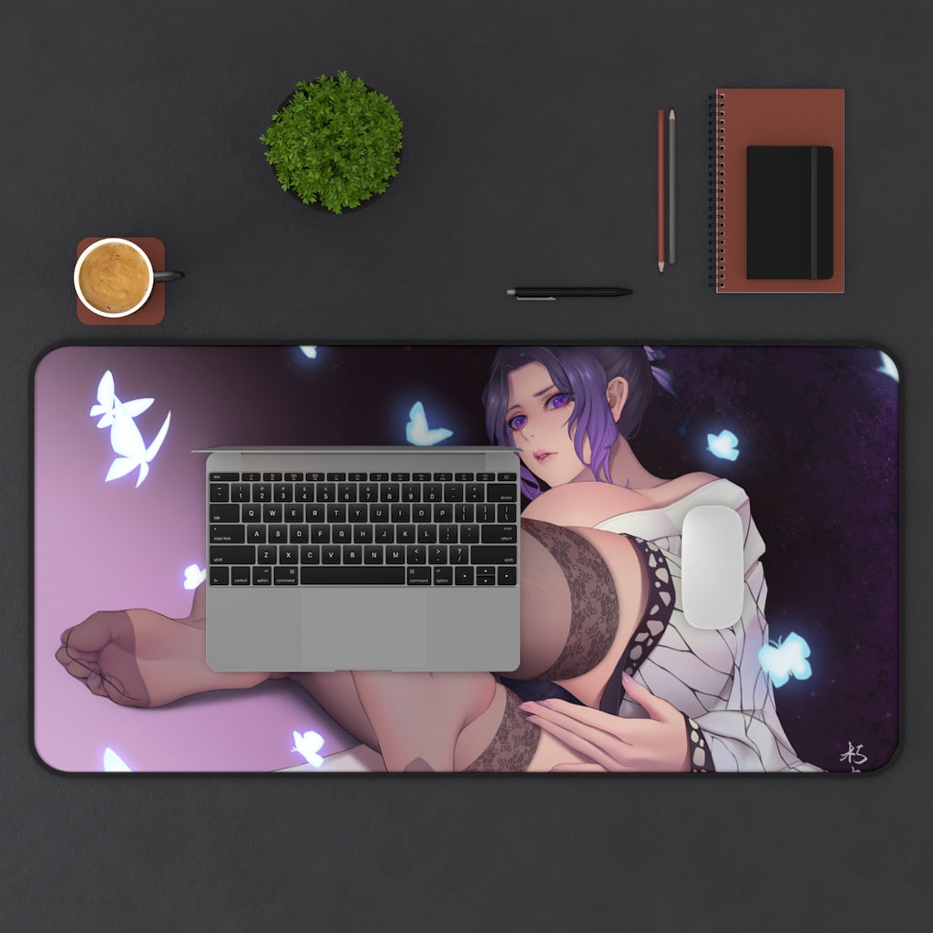 Demon Slayer Kochou Shinobu Shy Butt Desk Mat - Non Slip Mousepad