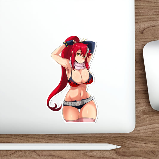 Autocollant imperméable épais de Gurren Lagann Yoko Littner - Décalcomanie en vinyle Ecchi