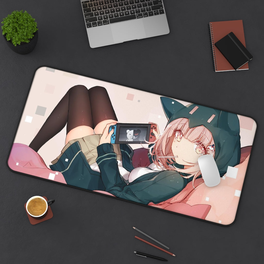 Danganronpa Sexy Mousepad - Gamer Girl Chiaki Nanami Desk Mat - Ecchi Playmat