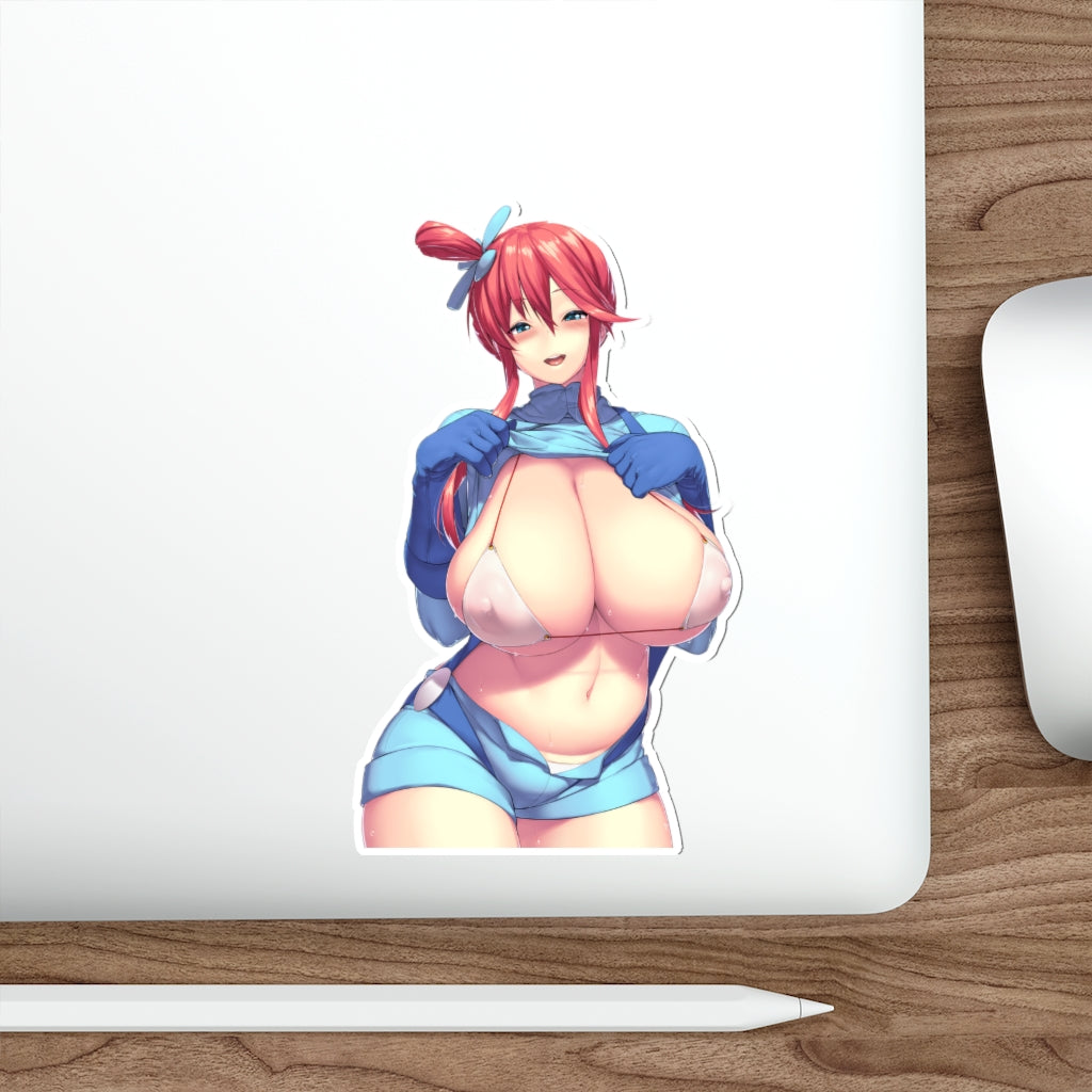 Huge Boobs Skyla Sexy Pokemon Waterproof Sticker - Ecchi Vinyl Decal