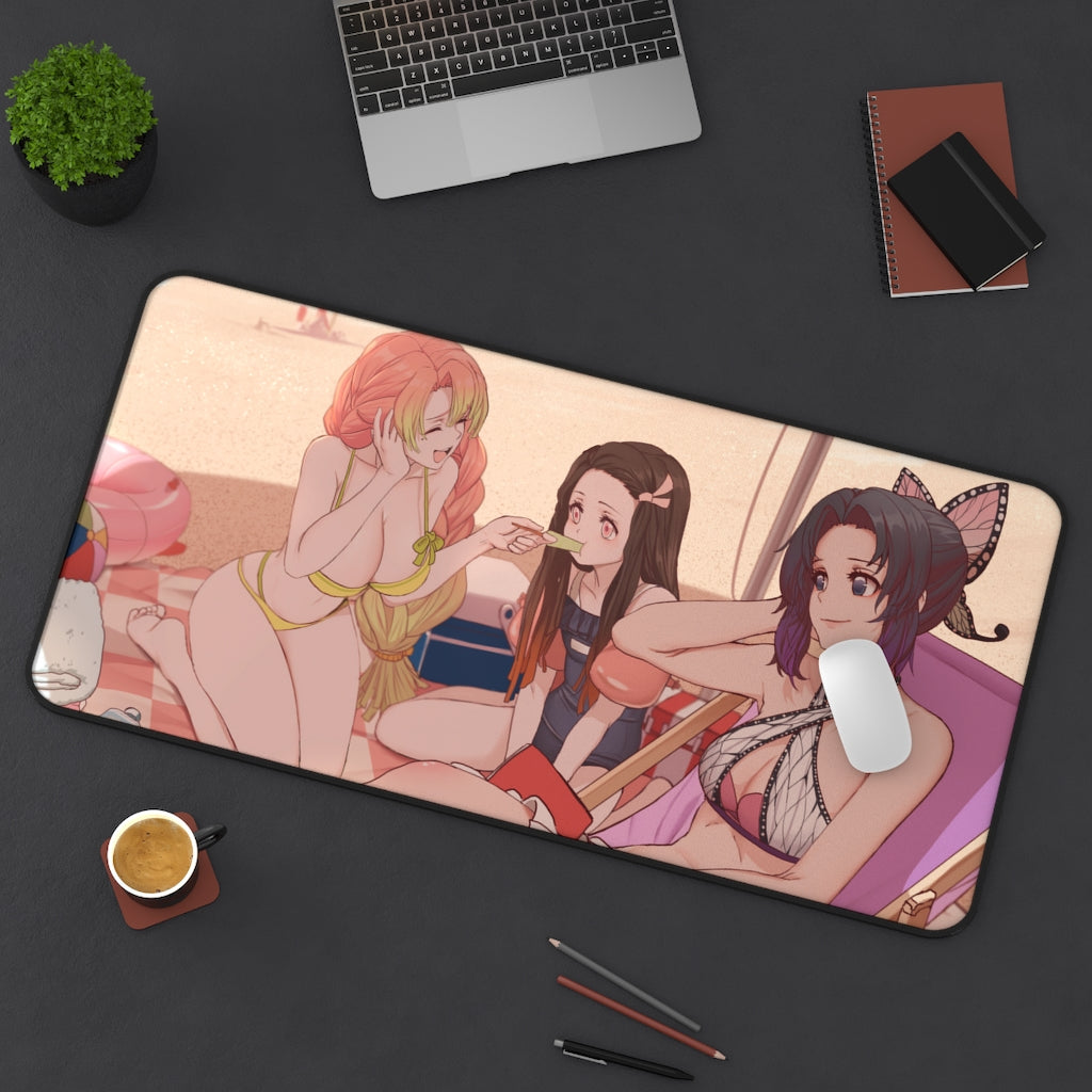 Demon Slayer Bikini Waifus Desk Mat - Sexy Anime Girls Mousepad - Gaming Playmat