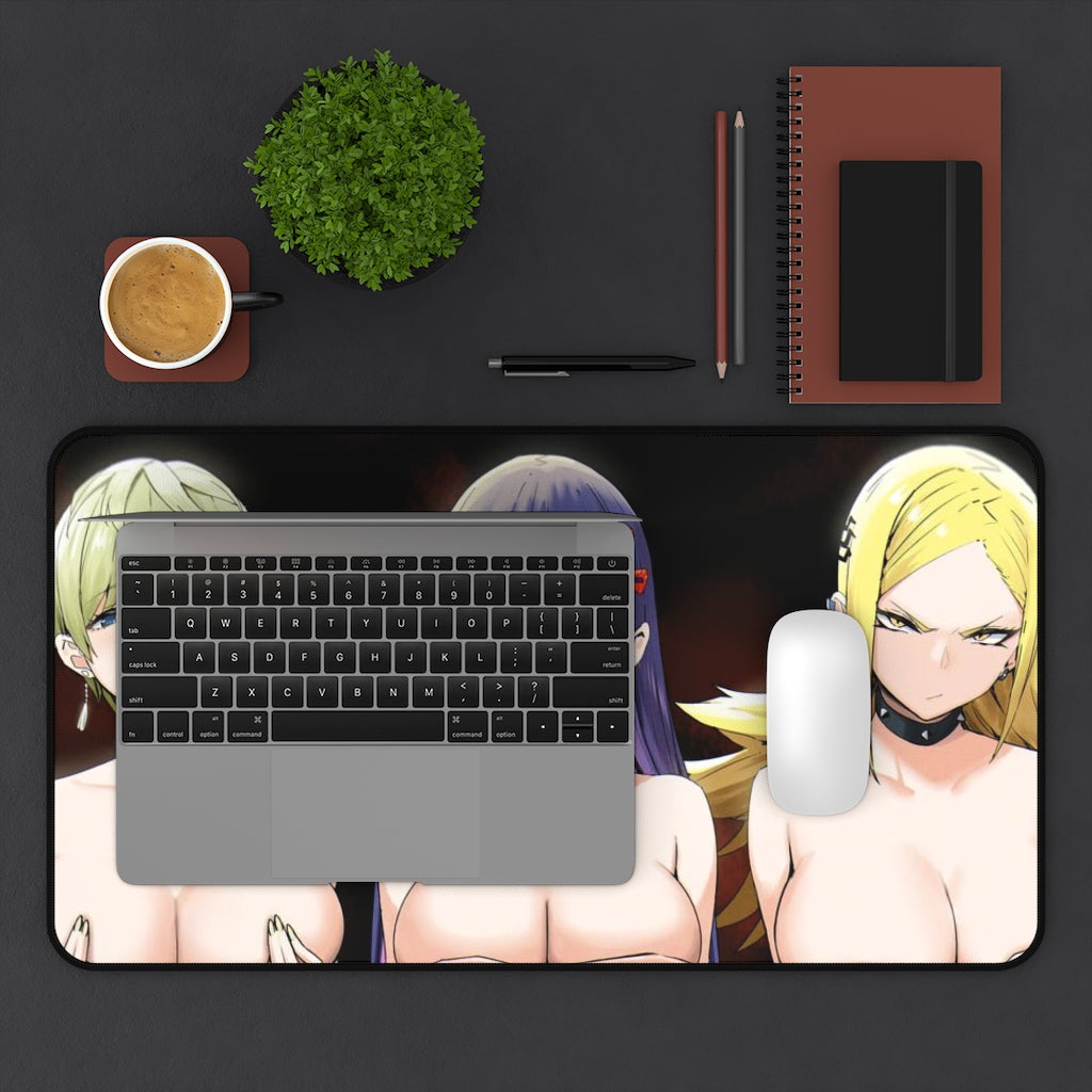 Demon Slave Big Tits Waifus Desk Mat - Non Slip Mousepad