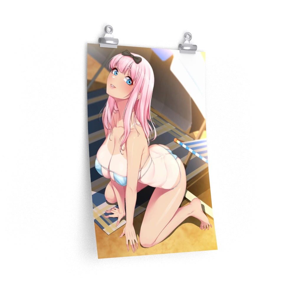 Sexy Bikini Chika Fujiwara Tan Lines Kaguya Sama Love is War Poster - Lewd Premium Matte Vertical Poster - Adult Wall Art