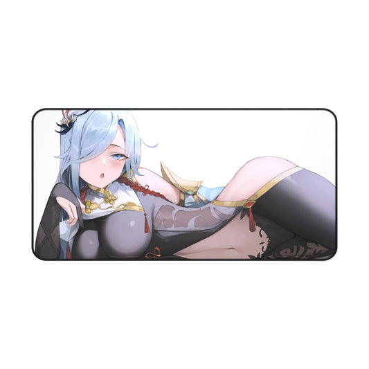 Genshin Impact Sexy Shenhe Desk Mat - Non Slip Mousepad