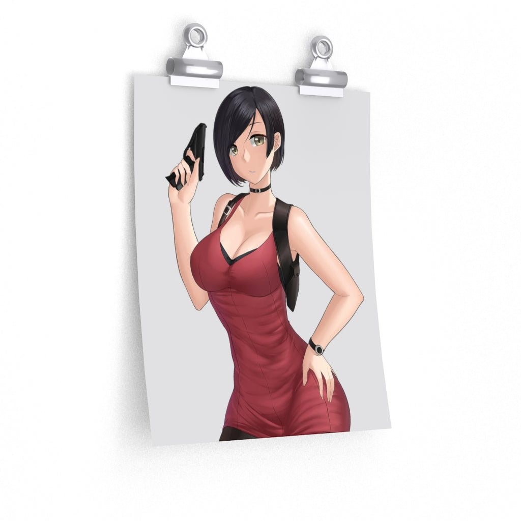 Ada Wong Resident Evil Sexy Poster - Lewd Premium Matte Vertical Poster - Adult Wall Art