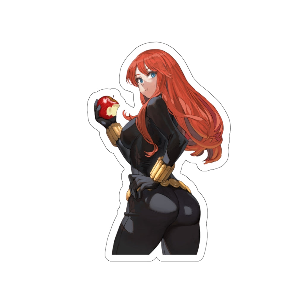 Black Widow Bubble Butt Waterproof Sticker - Ecchi Vinyl Decal