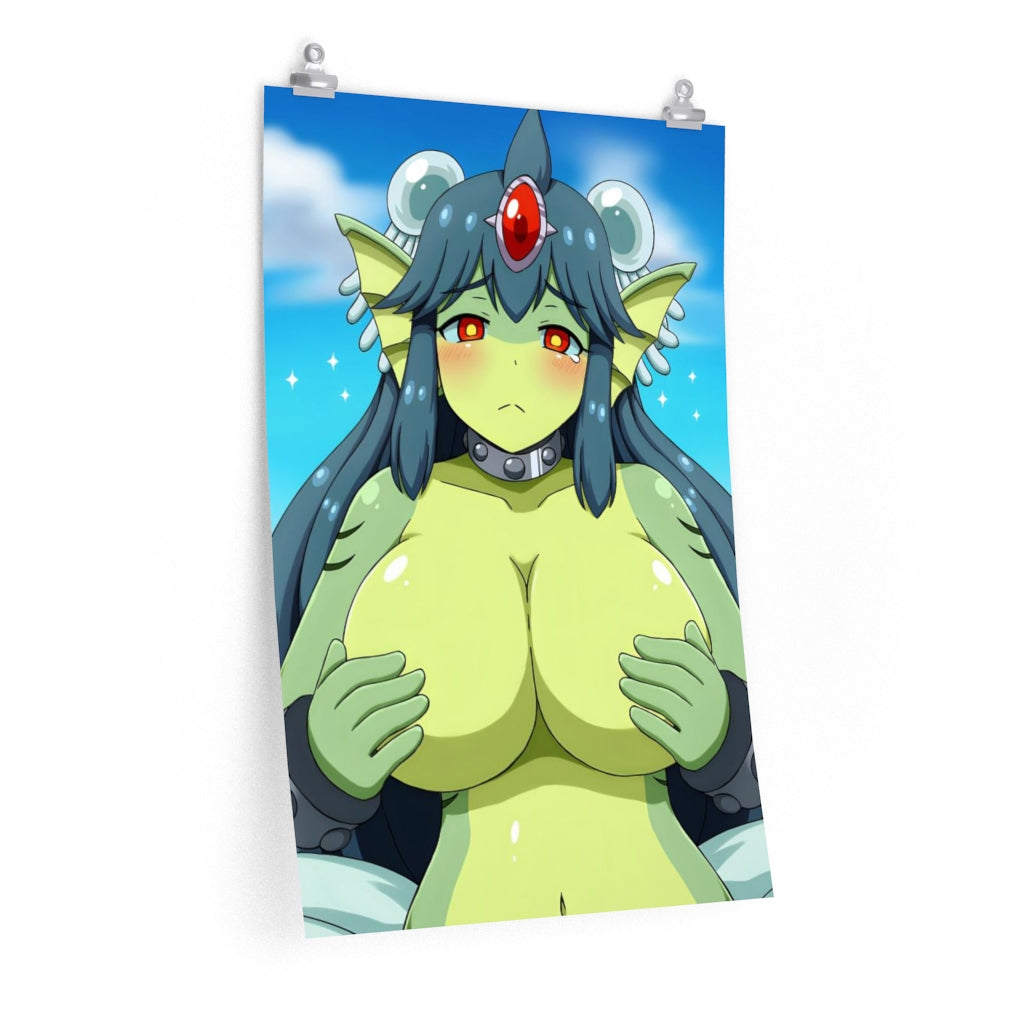 Poster Giga Mermaid Boobs Shantae Ecchi - Affiche verticale mate de qualité supérieure obscène - Art mural pour adulte