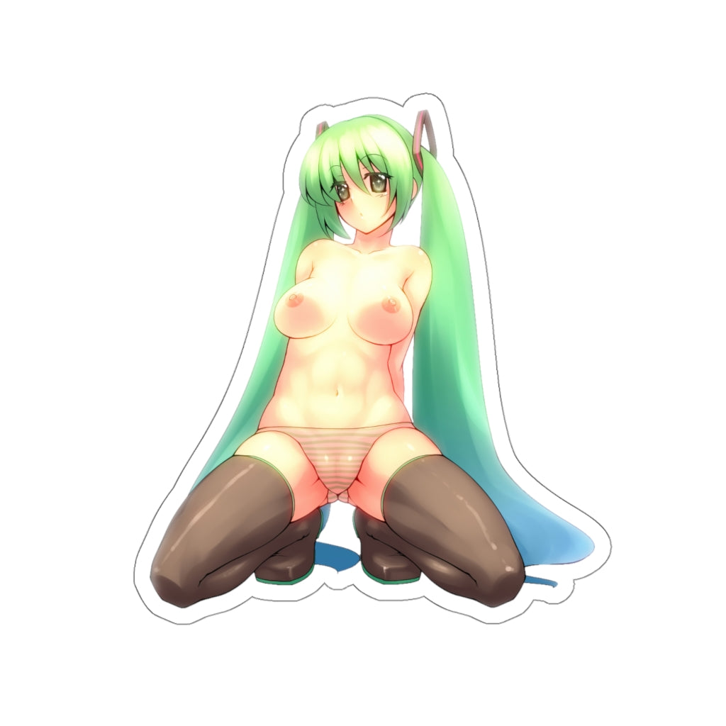 Autocollant imperméable à l'eau Vocaloid Hatsune Miku nue - Décalcomanie en vinyle Ecchi