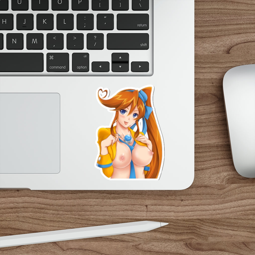 Ace Attorney Waifu Athena Cykes Nude Boobs Waterproof Sticker -  Ecchi Vinyl Decal