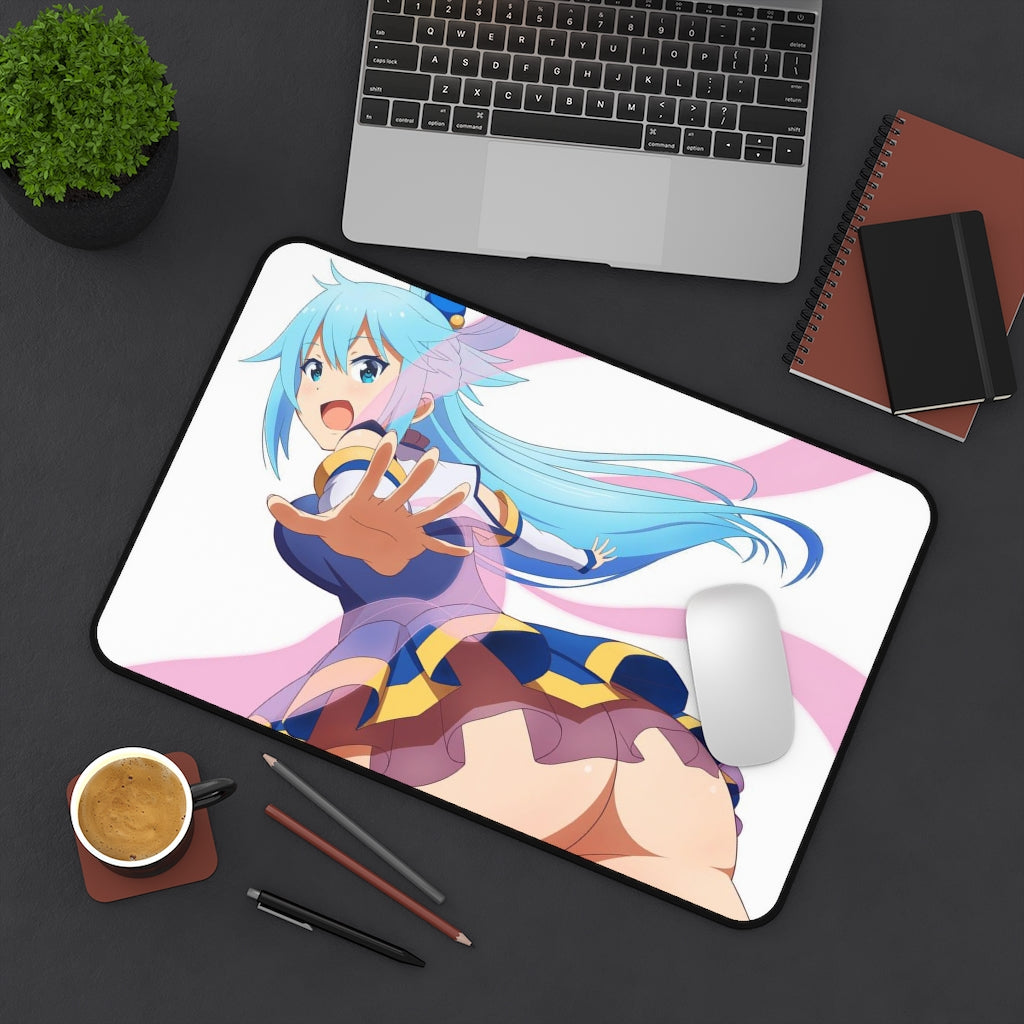 Konosuba Aqua Sexy Mousepad - Upskirt Desk Mat - Ecchi Playmat