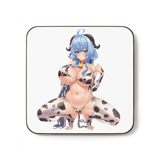 Genshin Impact Coaster - Hardboard Back Coaster - Naughty Gift - Sexy Cow Girl Ganyu