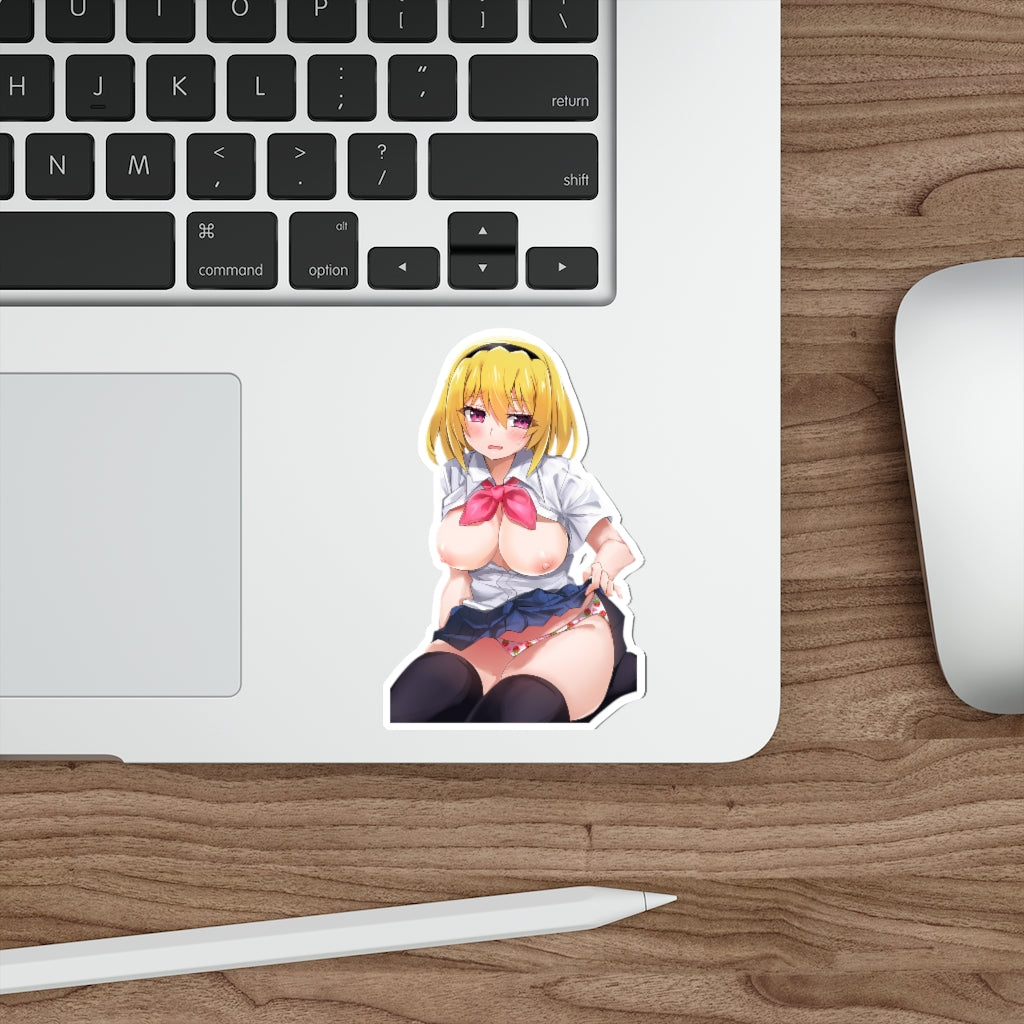 Topless Houjou Satoko Panties Higurashi When They Cry Waterproof Sticker - Ecchi Vinyl Decal