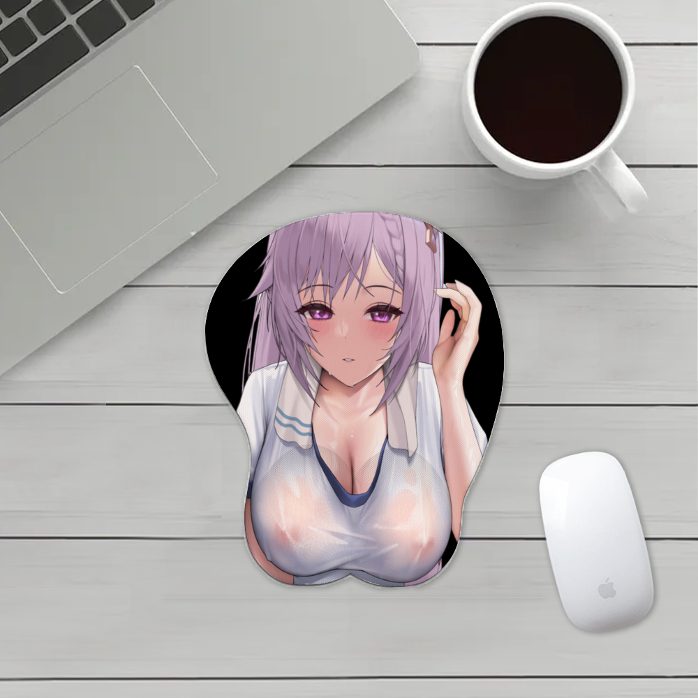 Anime 3D Boobs mousepad with Wrist Rest | Sexy Oppai Mouse pad for PC | Oppai mousepad with wrist support