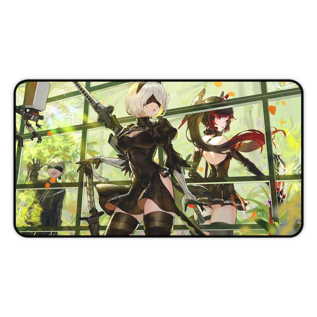 Nier Automata X Punishing Gray Raven Crossover Mousepad - Large Gaming Desk Mat - Ecchi 2b Playmat