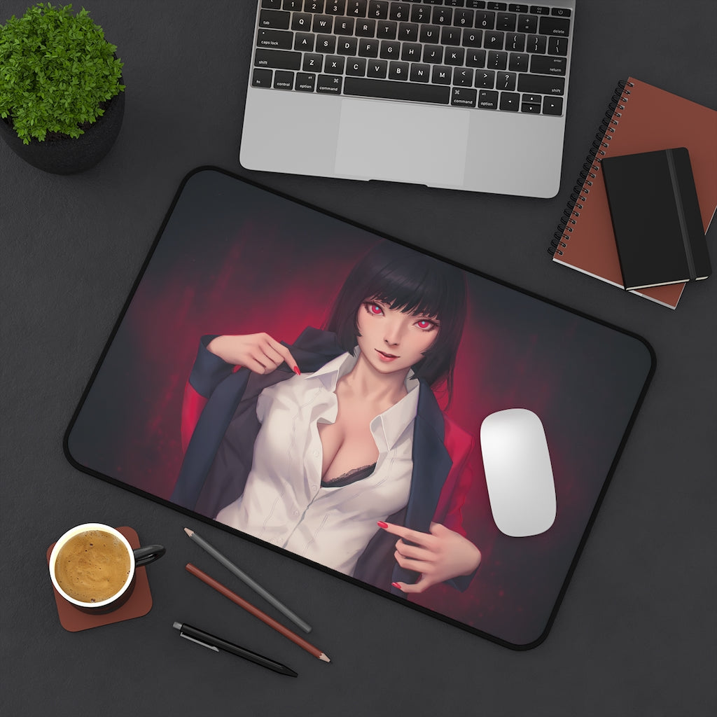 Kakegurui Compulsive Gambler Anime Mousepad - Yumeko Jabami Large Desk Mat - Ecchi Mouse Pad - MTG Playmat