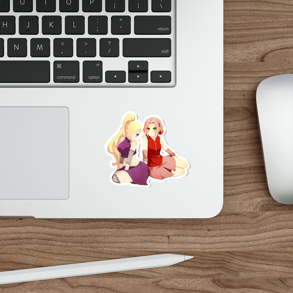 Sakura and Ino Naruto Waifus Waterproof Sticker - Ecchi Vinyl Decal