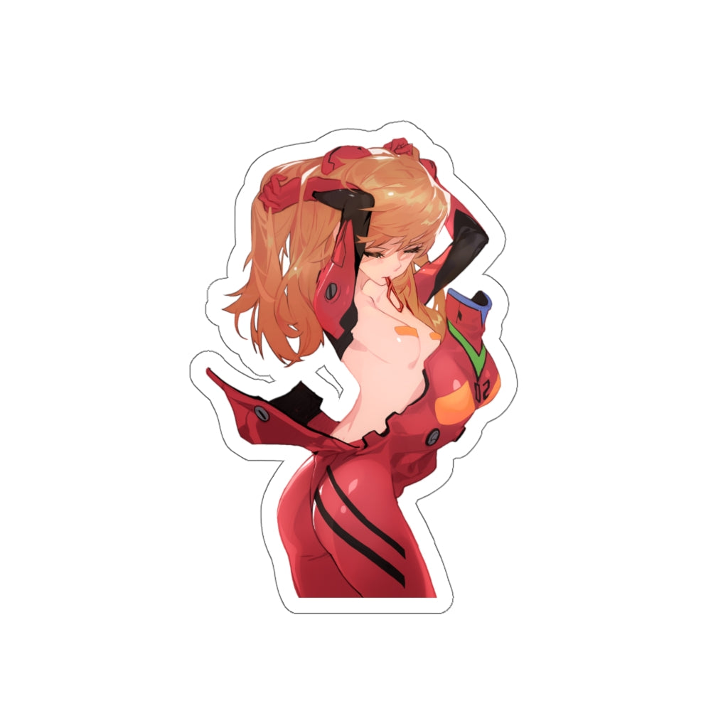 Evangelion Sticker - Bodysuit Asuka Waterproof Sticker Ecchi - Anime Car Decal