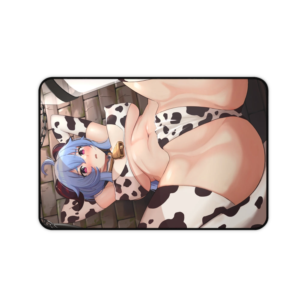 Sexy Cow Girl Bikini Ganyu Genshin Impact Desk Mat - Non Slip Mousepad