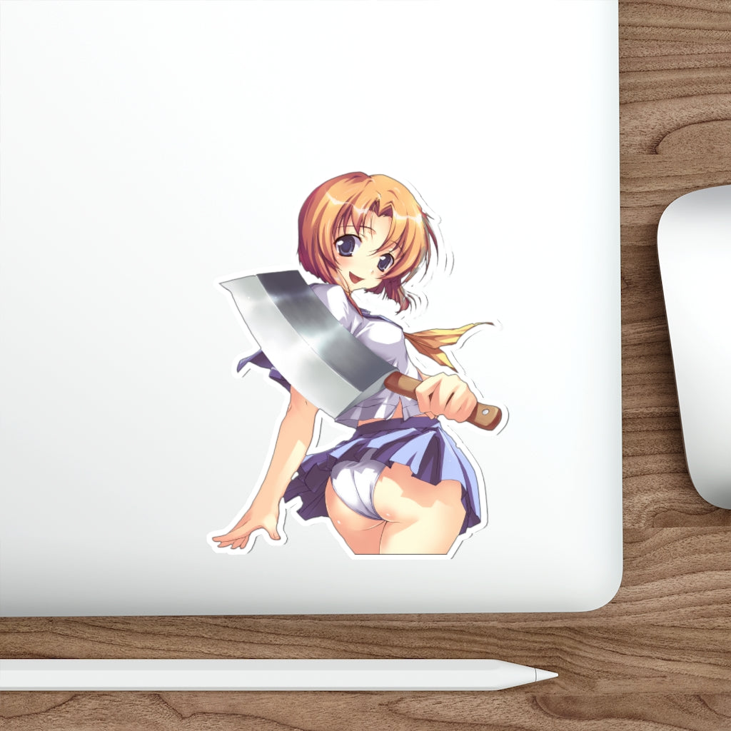 Sexy Panties Ryuuguu Rena Cleaver Higurashi When They Cry Waterproof Sticker - Ecchi Vinyl Decal