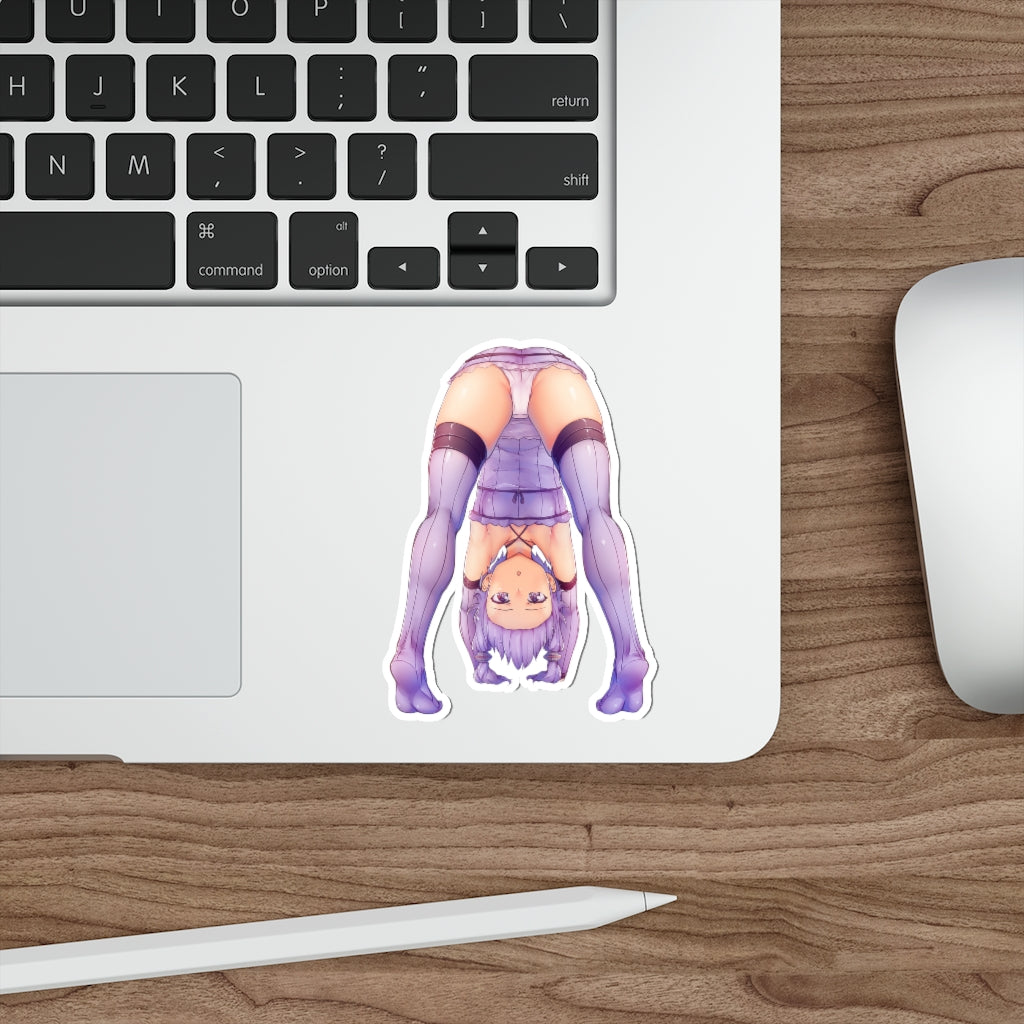 Upside Down Panties Yuzuki Yukari Voiceroid Waterproof Sticker - Ecchi Vinyl Decal