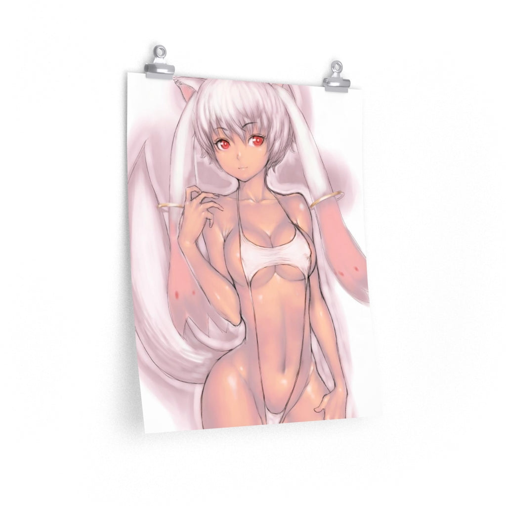 Kyubey Mahou Shoujo Madoka Magica Poster - Lewd Premium Matte Vertical Poster - Adult Wall Art