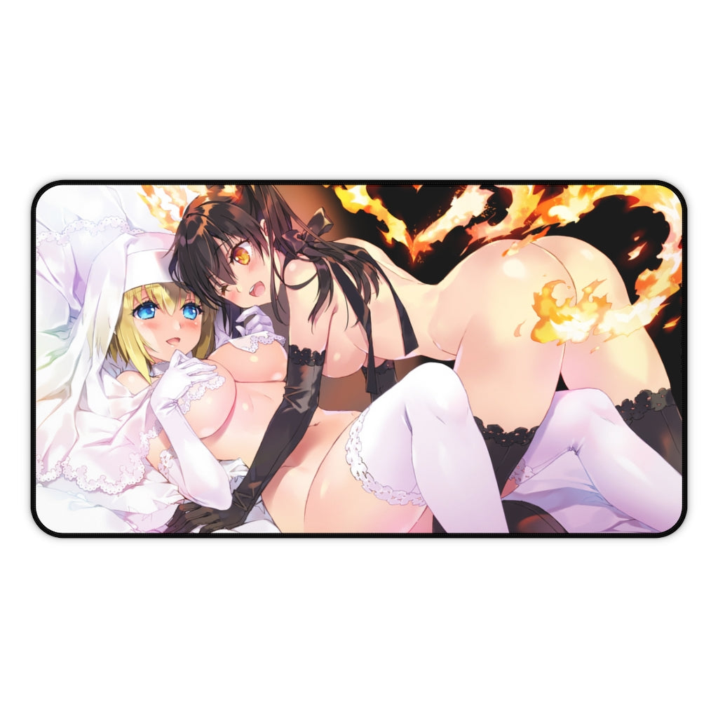 Fire Force Nude Tamaki Kotatsu and Iris Mousepad - Gaming Playmat