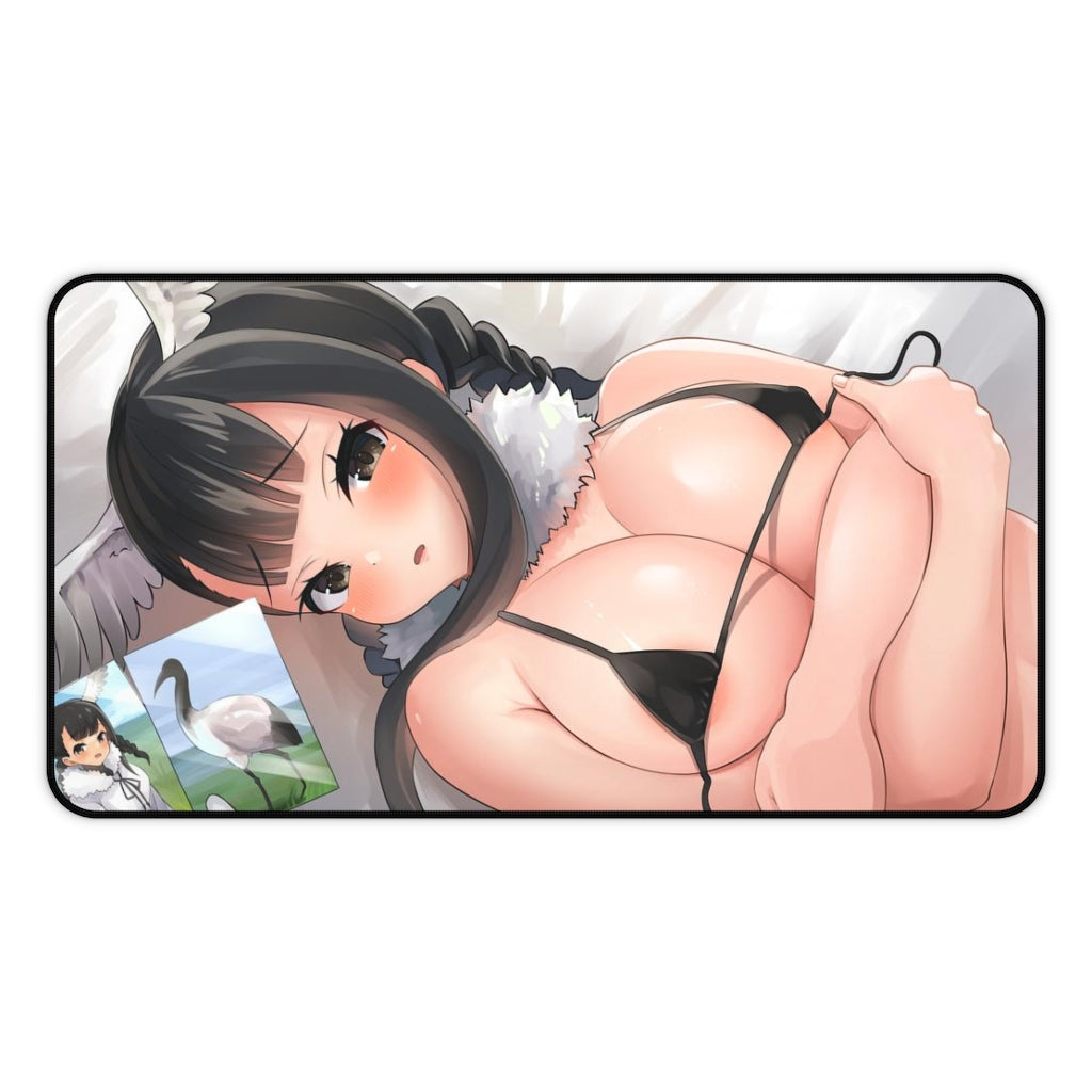 Black Headed Ibis Kemono Friends Sexy Bikini Boobs Desk Mat - Sexy Anime Girl Mousepad - Gaming Playmat