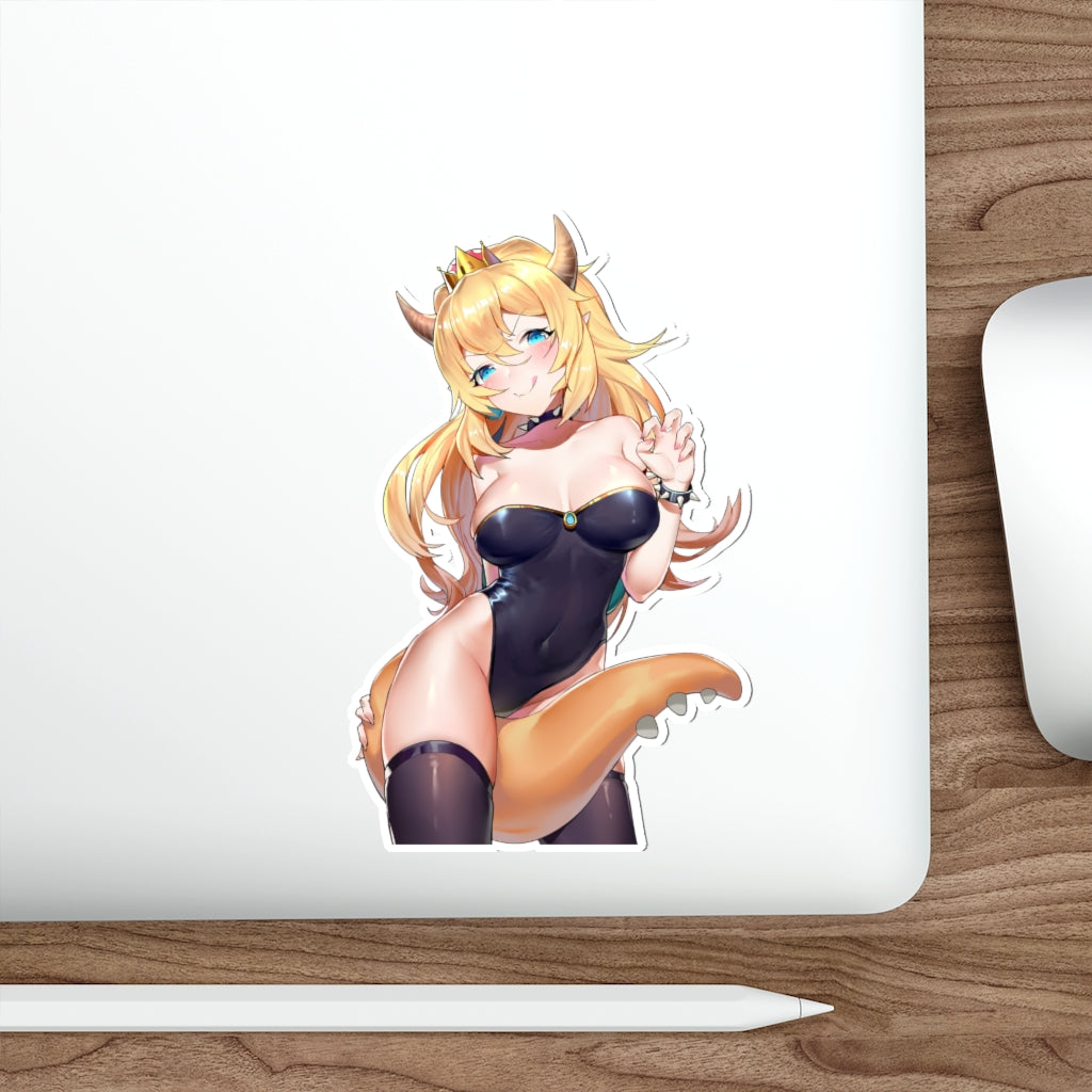 Cute Sexy Bowsette Waterproof Sticker - Ecchi Vinyl Decal