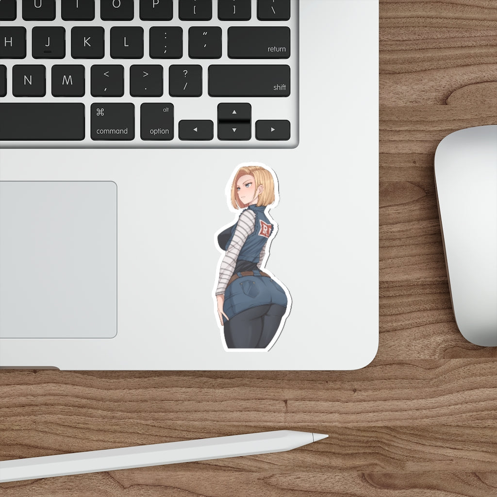 Dragon Ball Android 18 Big Butt Waterproof Sticker Decal