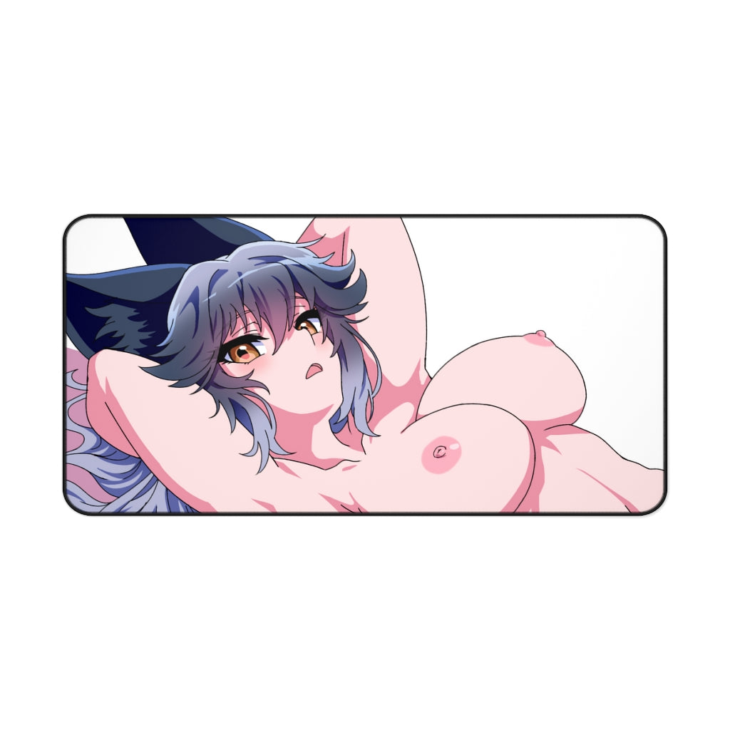 Silver Fox Kemono Friends Nude Boobs Mousepad - Gaming Playmat