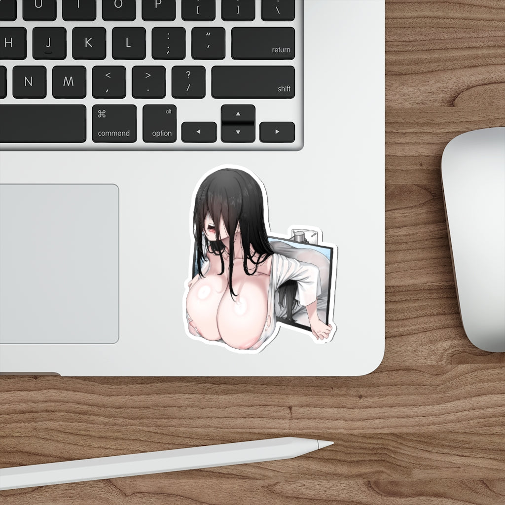 Thick Boobs Sadako Waterproof Sticker - Ecchi Vinyl Decal