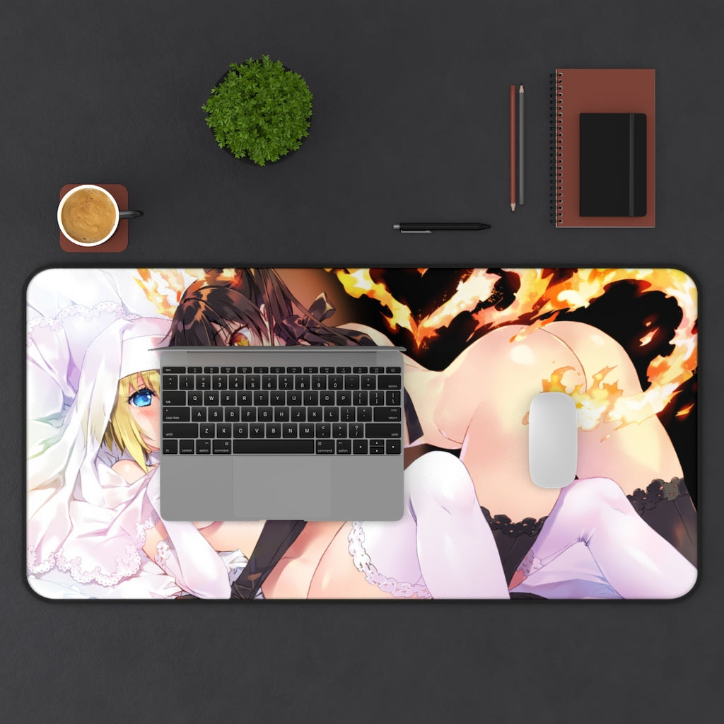 Fire Force Nude Tamaki Kotatsu and Iris Mousepad - Gaming Playmat