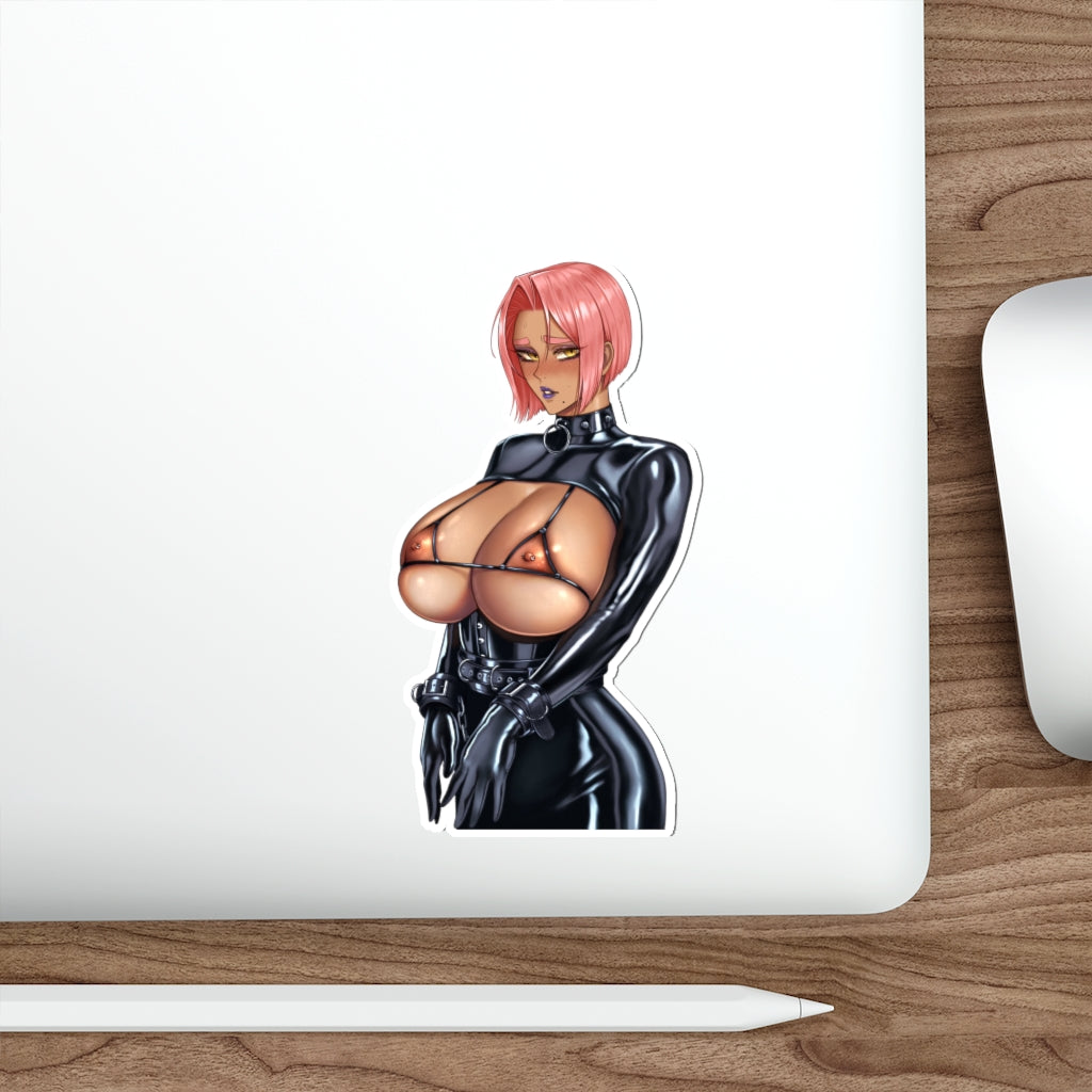 Ingrid Taimanin Sexy Bra Leather Suit  Ecchi Vinyl Decal Waterproof Sticker - Ecchi Vinyl Decal