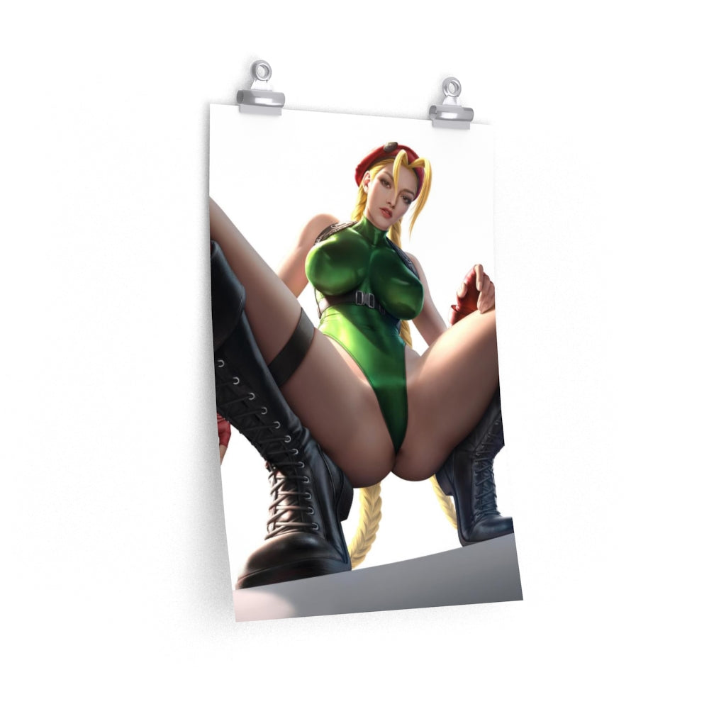 Sexy Cammy Street Fighter Poster - Lewd Premium Matte Vertical Poster - Adult Wall Art