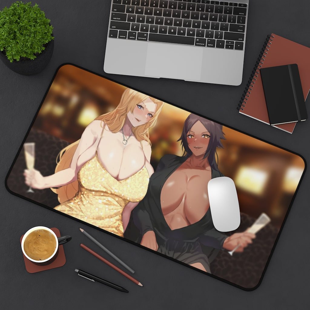 Yoruichi and Rangiku Bleach Anime Busty Waifus Mousepad - Gaming Playmat