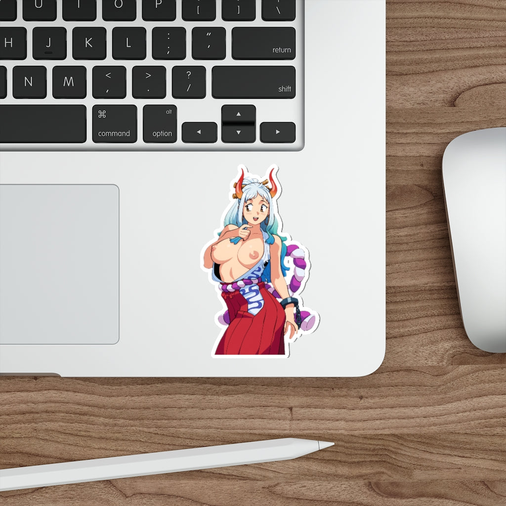 Topless Yamato One Piece Waterproof Sticker - Ecchi Vinyl Decal